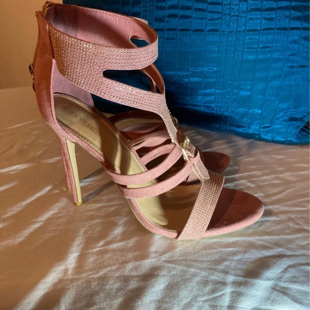 Pink stiletto sandals